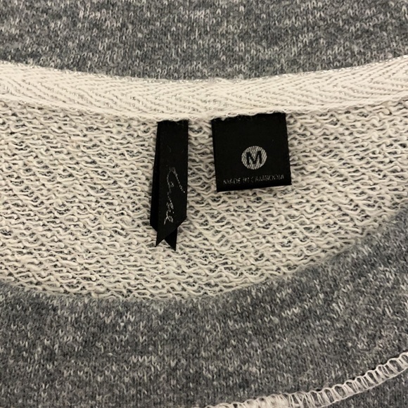 KENSIE Womens Gray Lace Trimmed Sweatshirt Size Medium - Picture 6 of 8